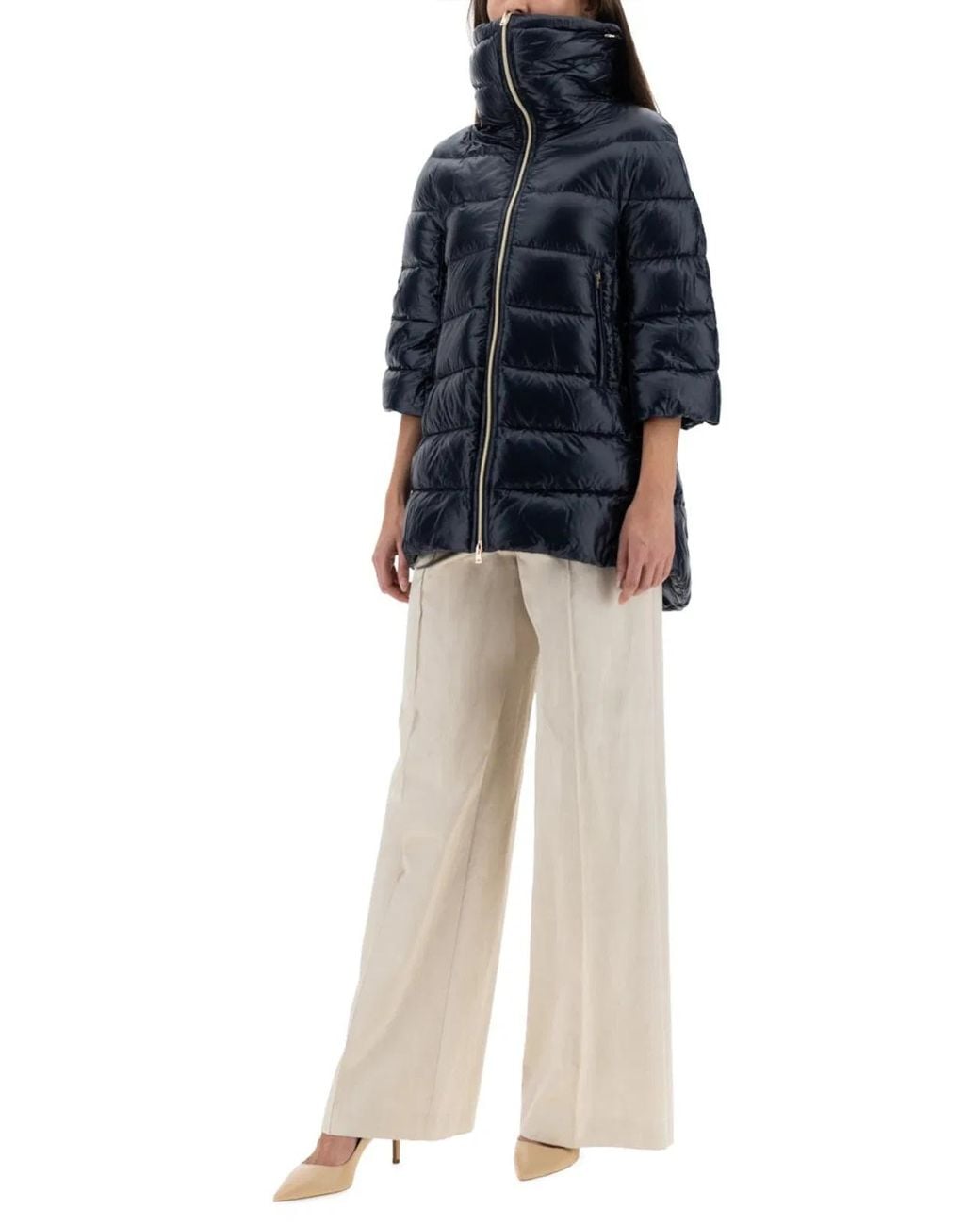 Herno Blue Giubbotto "A-Shape Cleofe"