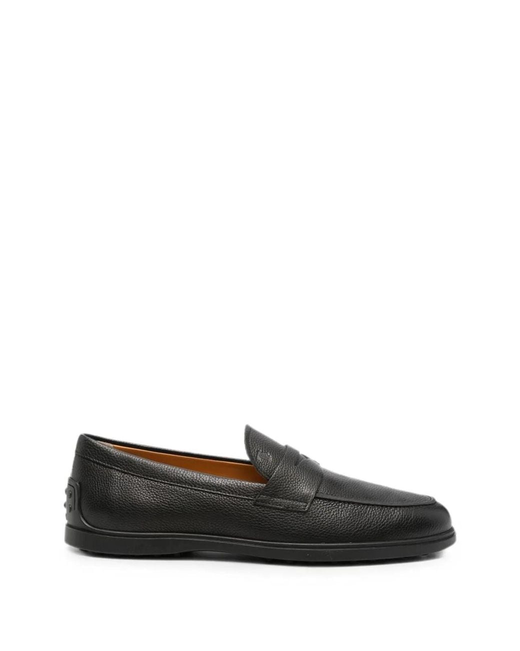 Tod's Black Leather Loafers for men