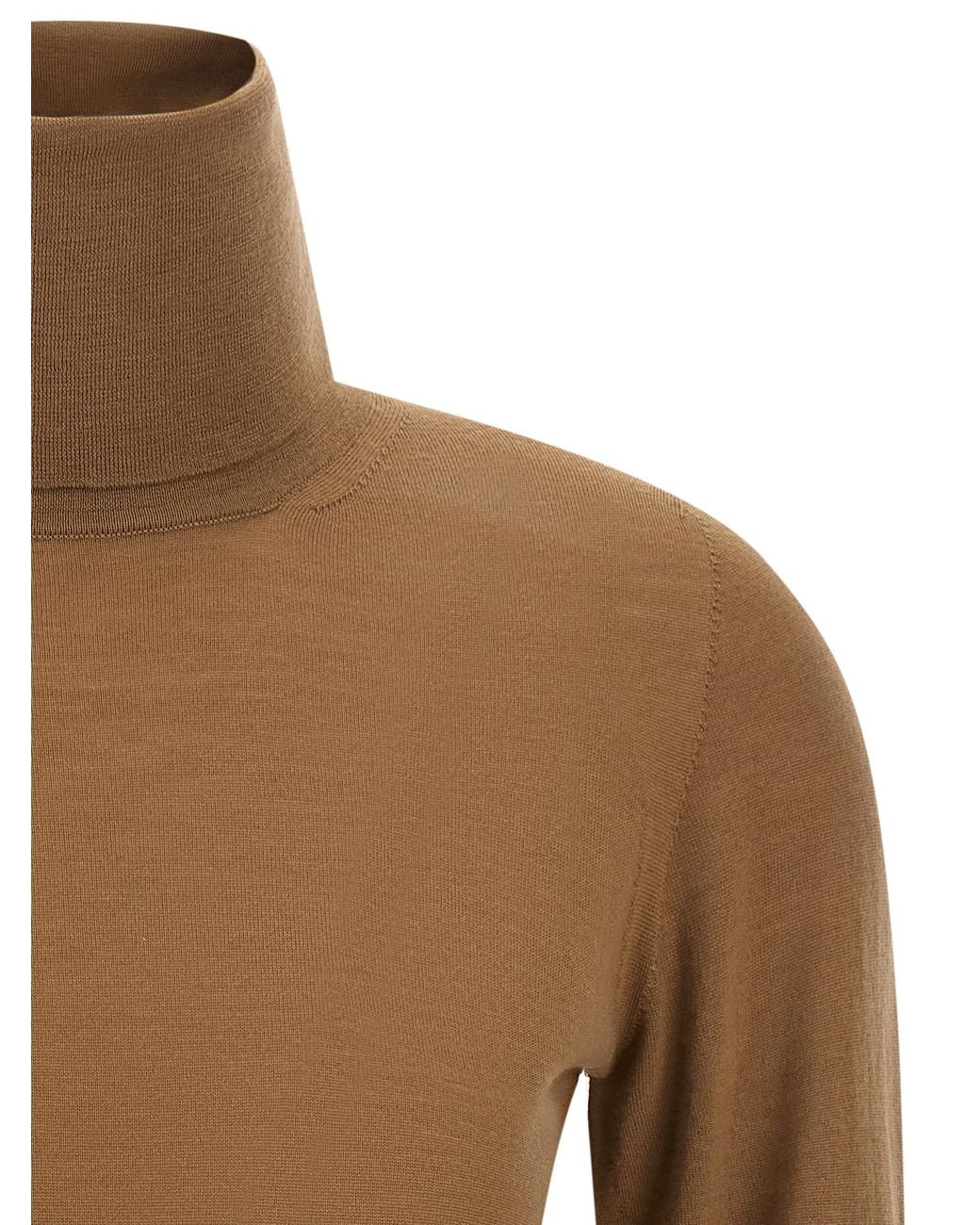 Max Mara Brown 'Saluto' Turtleneck Sweater