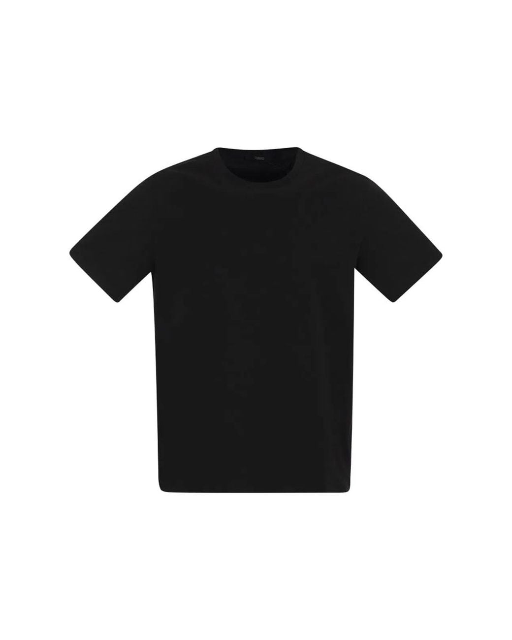 Herno Black Short Sleeve Cotton T Shirt for men