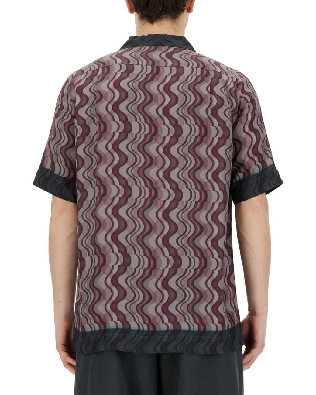Dries Van Noten Black Printed Twill Shirt for men