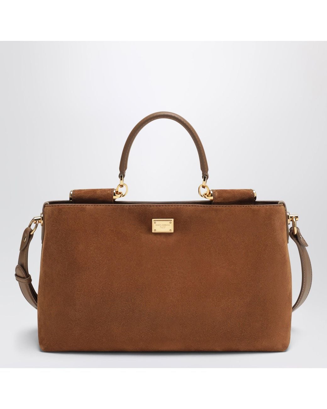 Dolce & Gabbana Brown Medium Vittoria Suede Bag