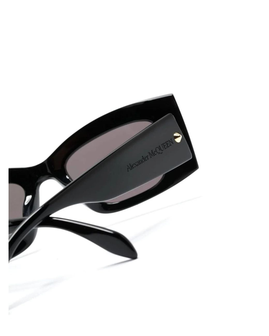 McQueen Black Acetate Sunglasses