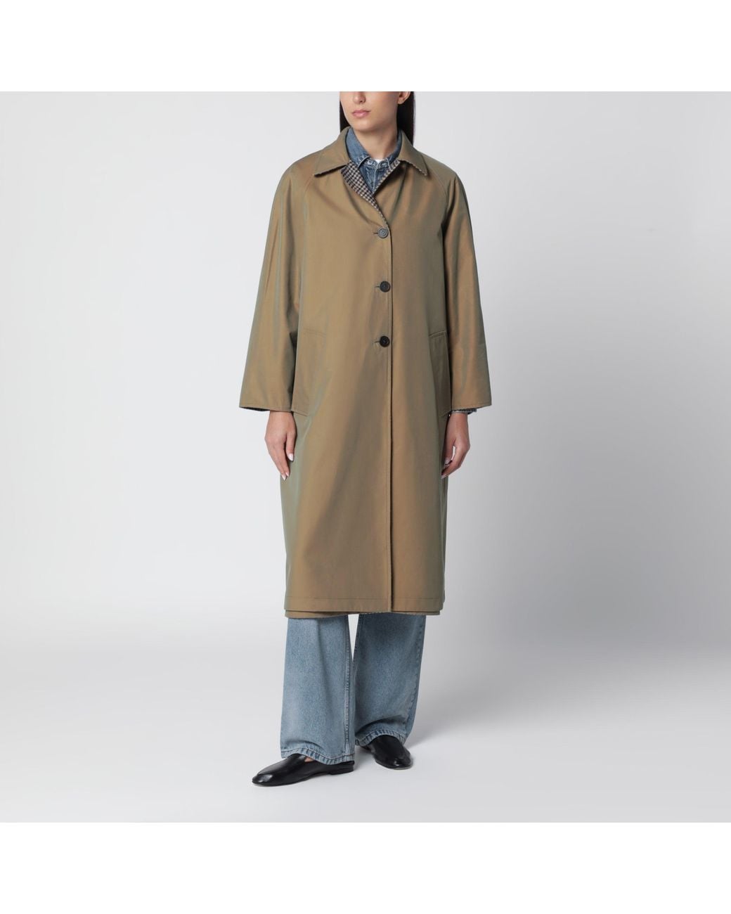 Schneiders Gray Reversible Wool Coat