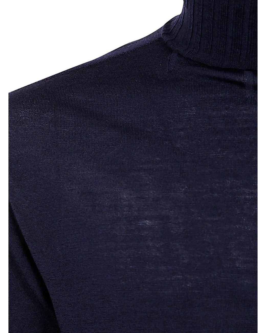 MD75 Blue Turtle Neck Sweater for men