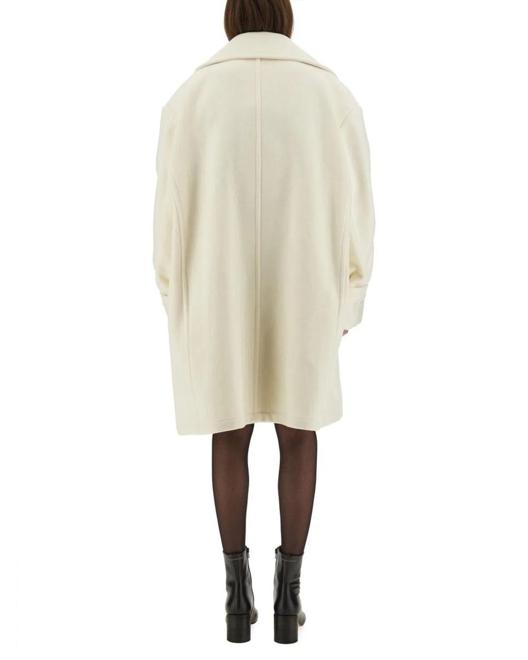 MM6 by Maison Margiela Natural Wool Coat