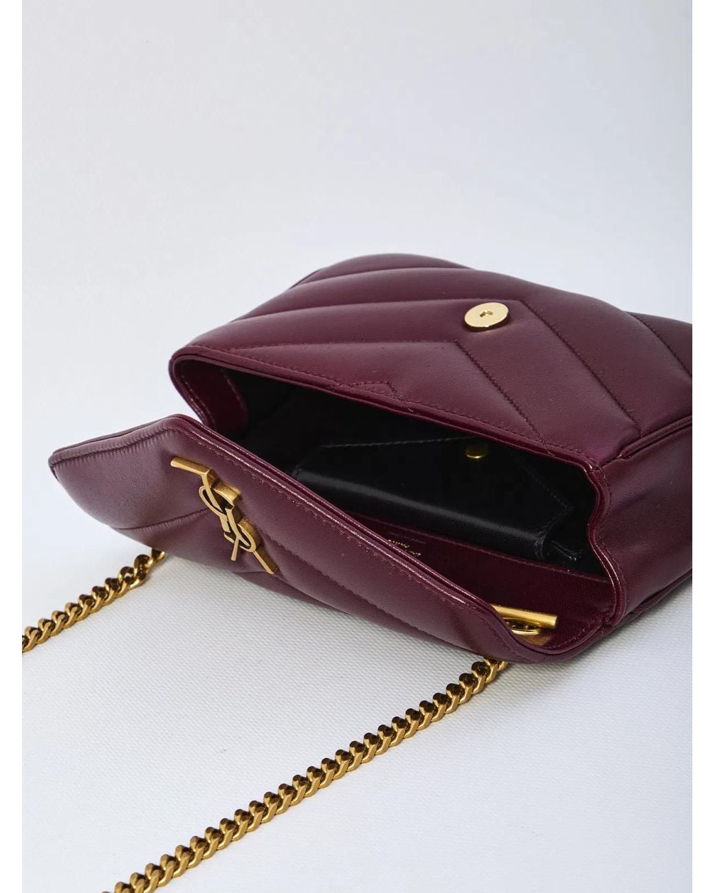 Saint Laurent Purple Mini Loulou Bag