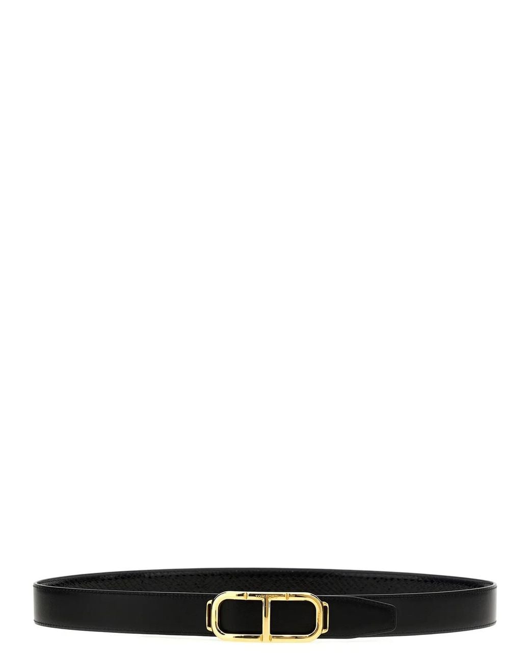 Tom Ford Black Logo Reversible Belt for men