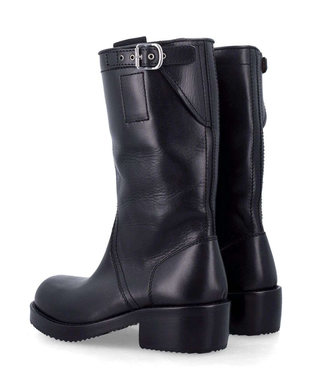Dries Van Noten Blue Biker Boot