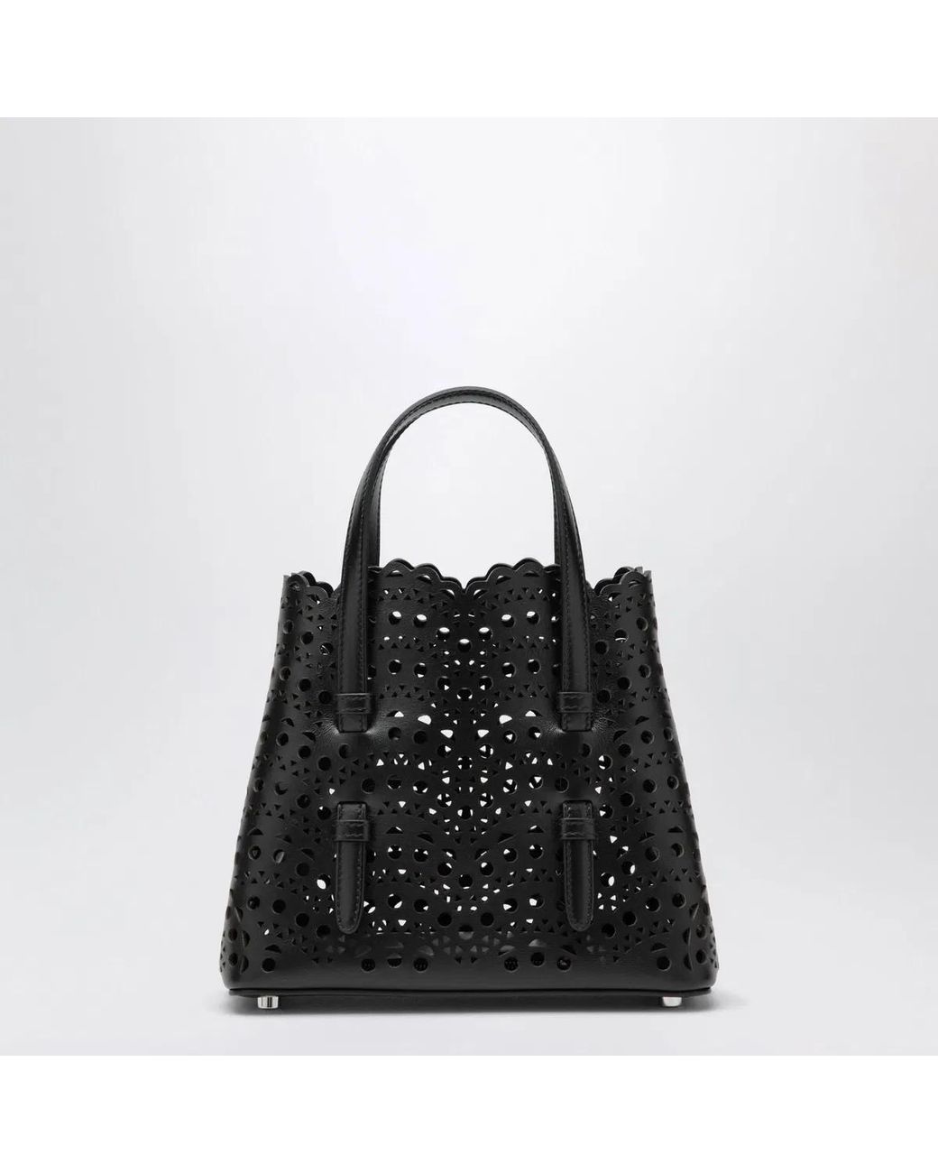 Alaïa Black Alaia Mina 20 Vienne Calfskin Tote Bag