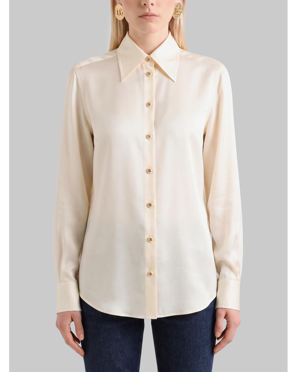 Dolce & Gabbana Natural Dolce&Gabbana Silk Shirt