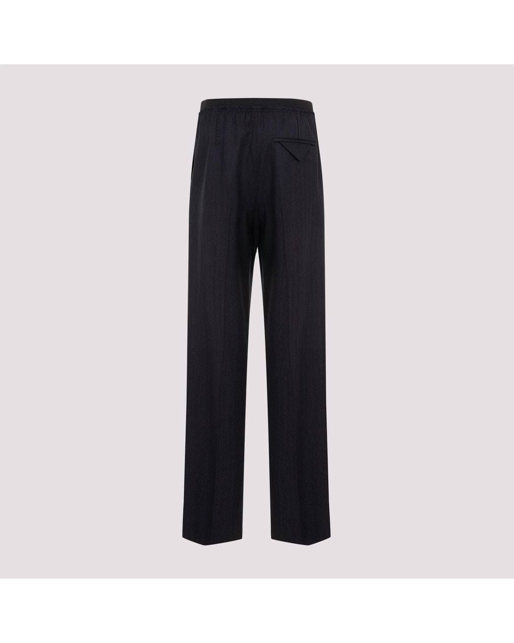 Bottega Veneta Blue Elegant Striped Wool Trousers