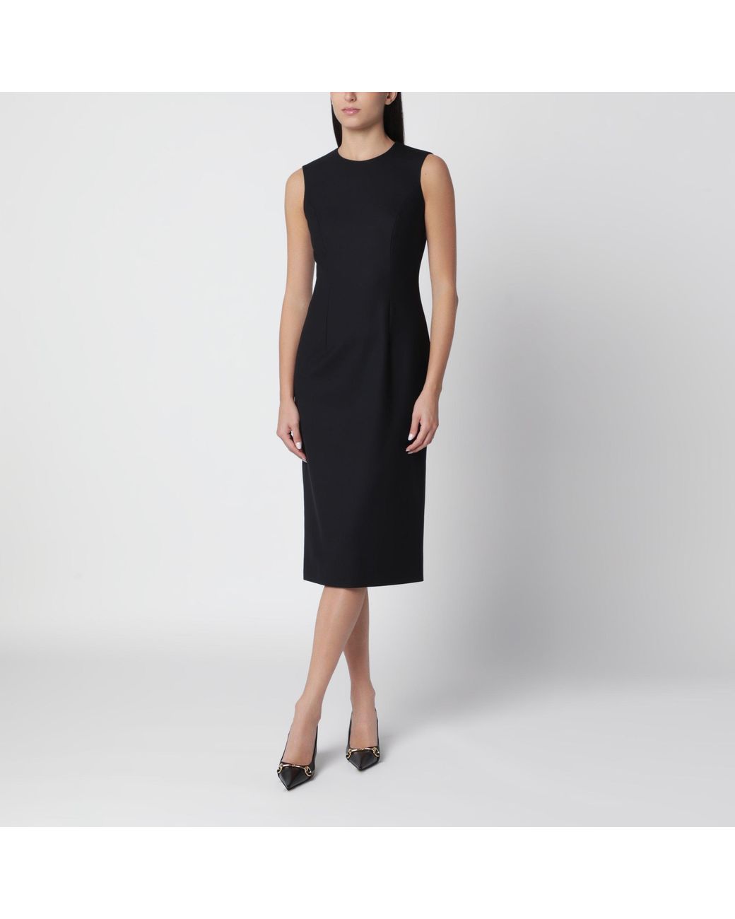 Tagliatore Black Viola Midi Dress