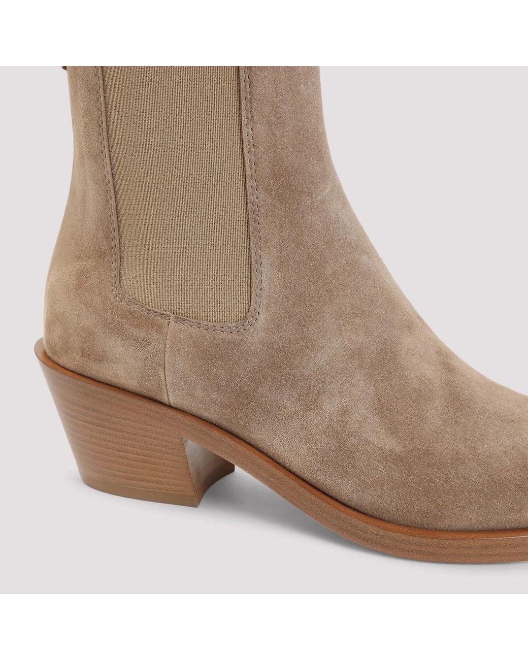 Gianvito Rossi Brown Suede Leather Ankle Boots