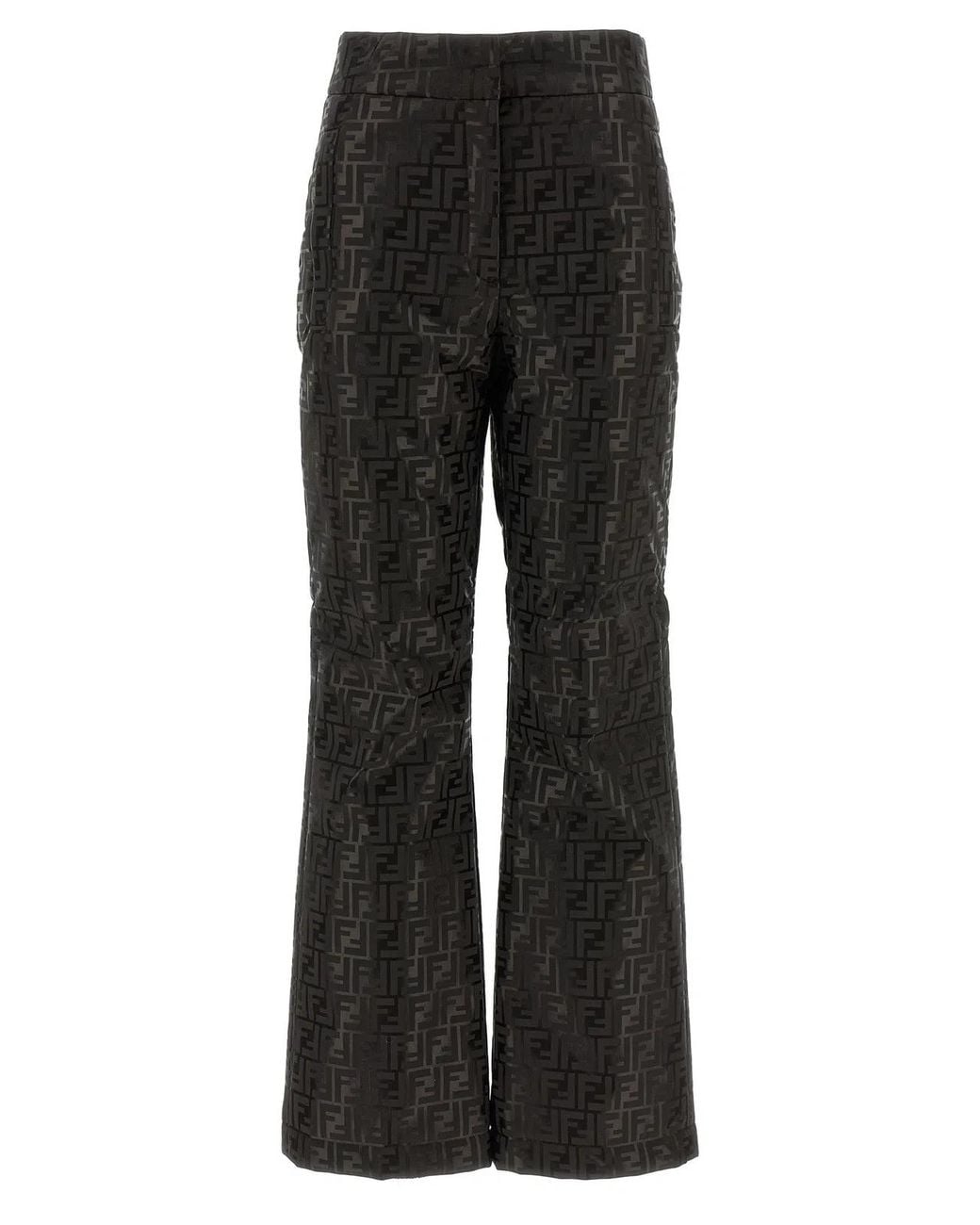 Fendi Black Fendi Ff Monogram Cotton-Polyamide Trousers