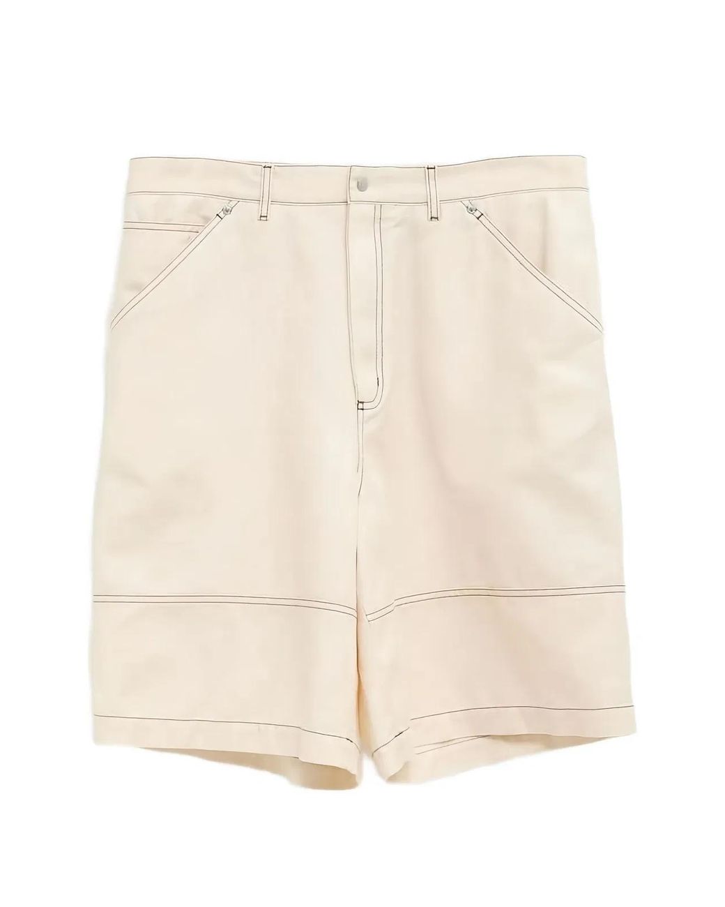 Moncler Natural Casual Mini Shorts For Summer for men