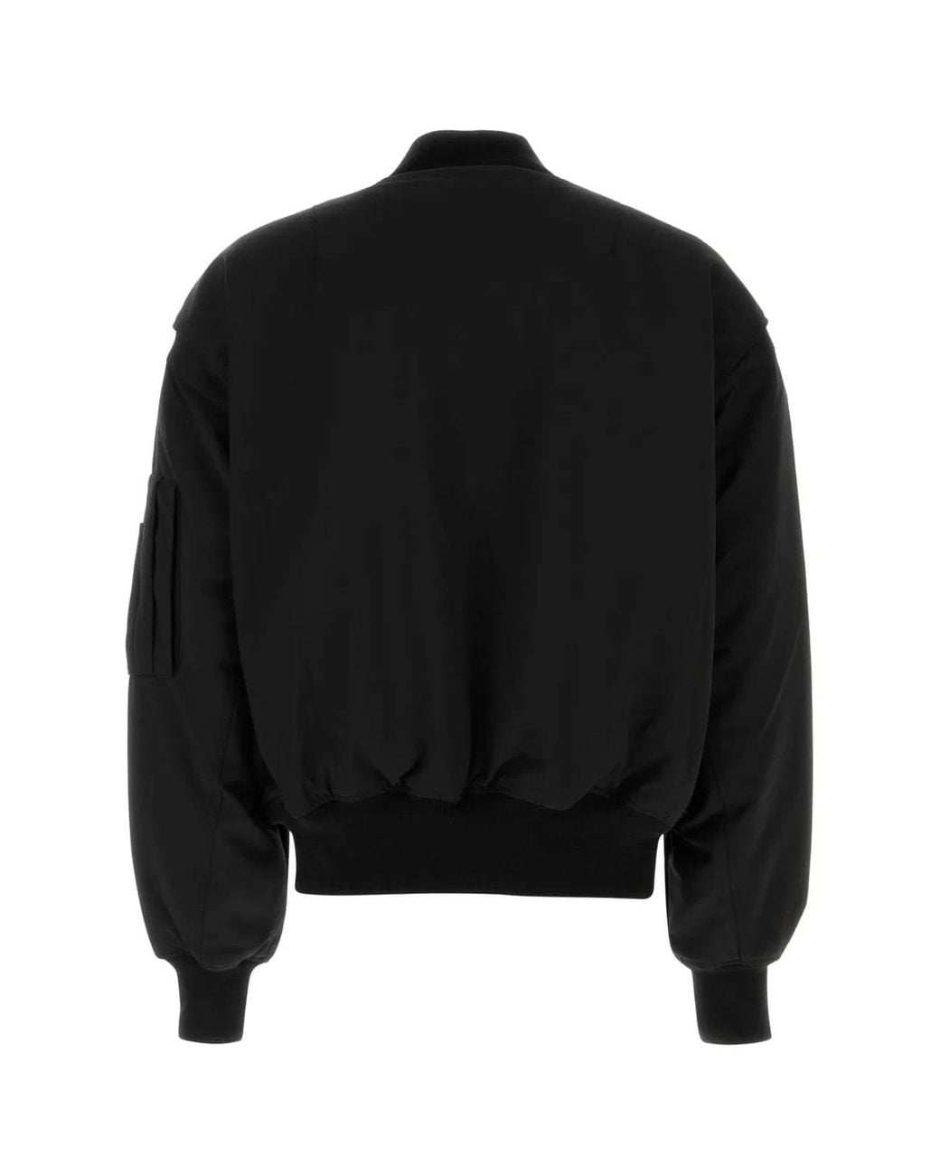 Entire studios Black Broad Bomber Wool Wool