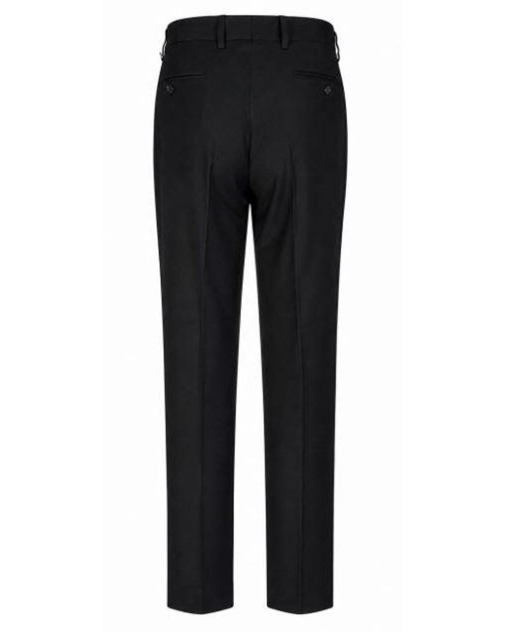 Manuel Ritz Black Wool Elastane Trousers for men