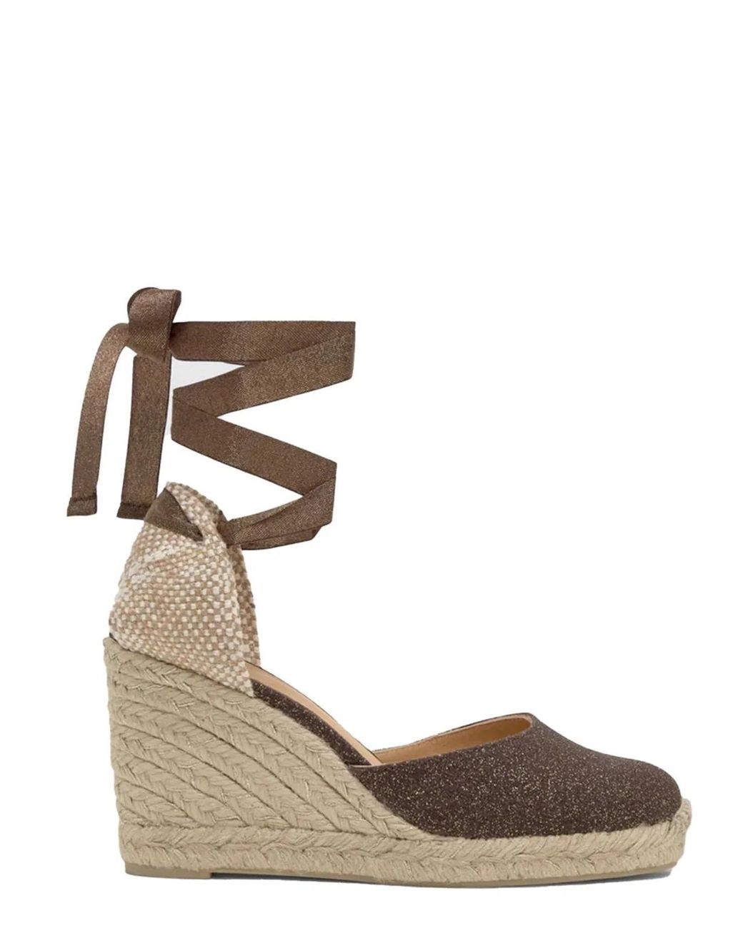 Castaner Metallic Espadrilla "Carina" Con Zeppa