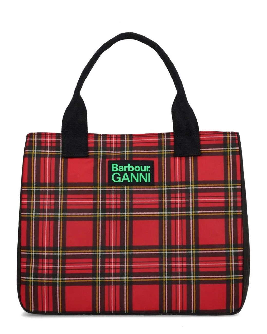 Barbour Red Waxed Cotton Tote Bag