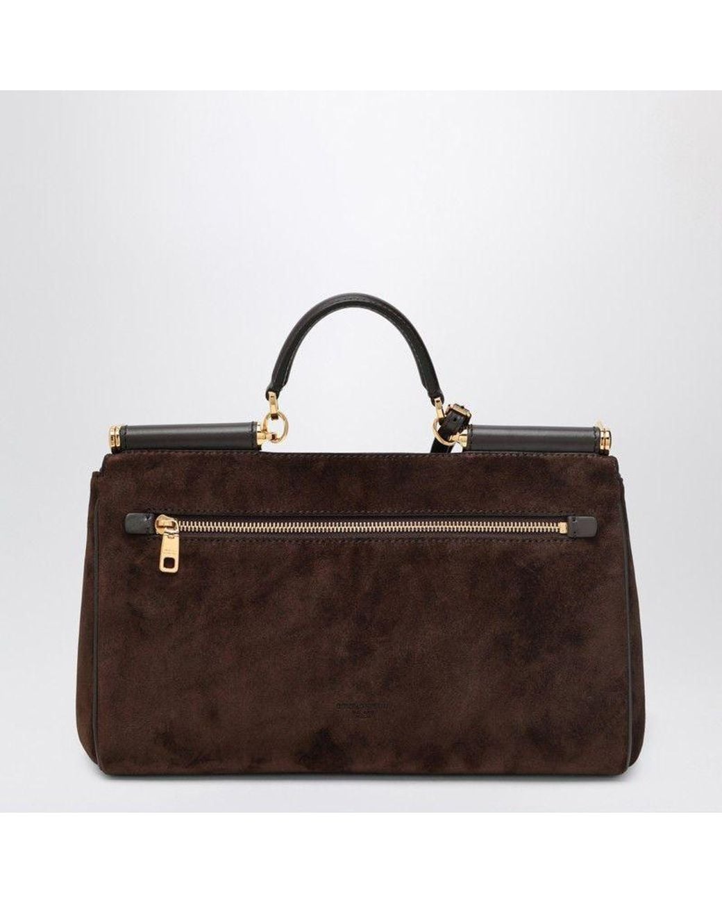 Dolce & Gabbana Brown Dolce & Gabbana My Sicily Suede Handbag