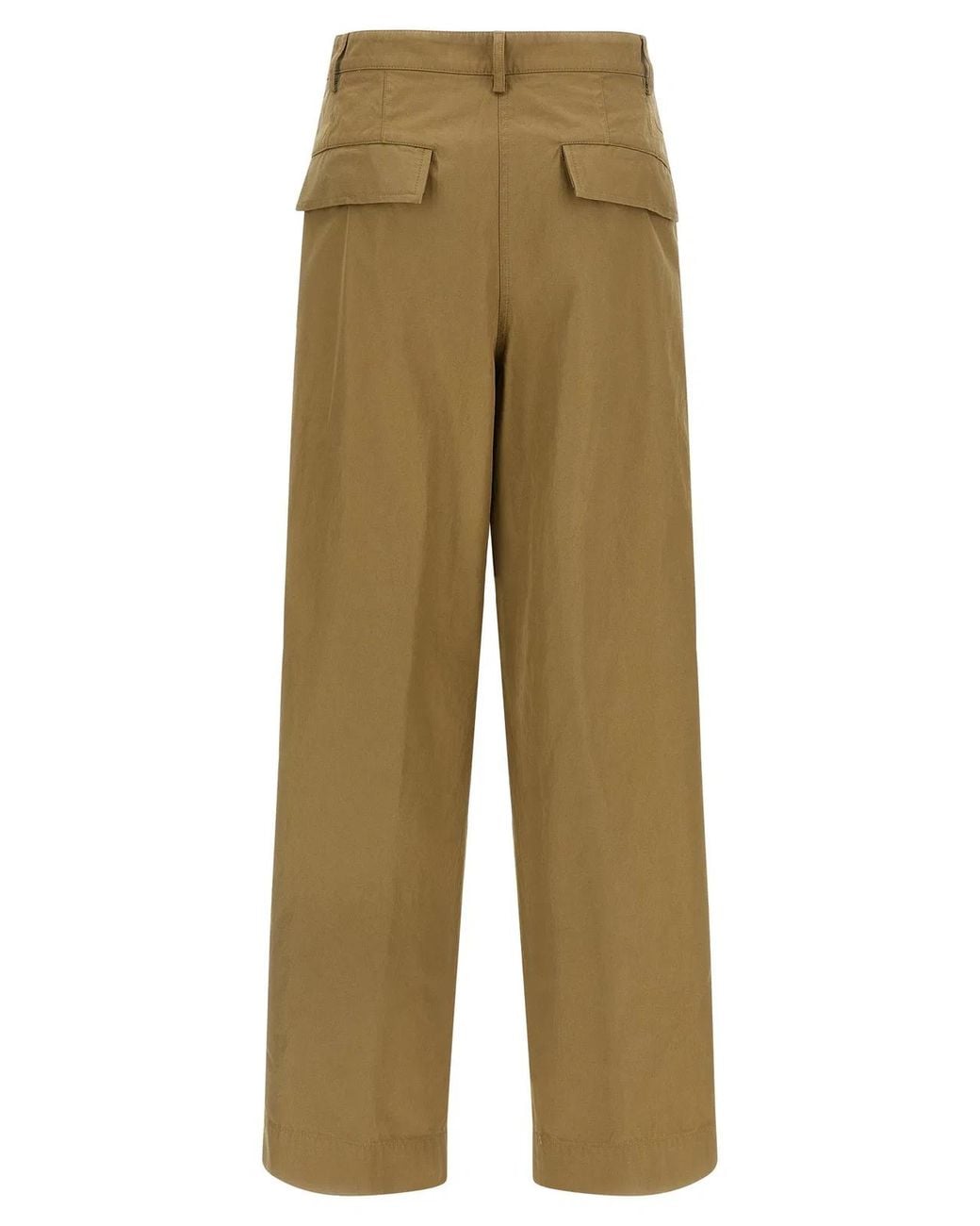 Dries Van Noten Natural Tapered Pleated Pants