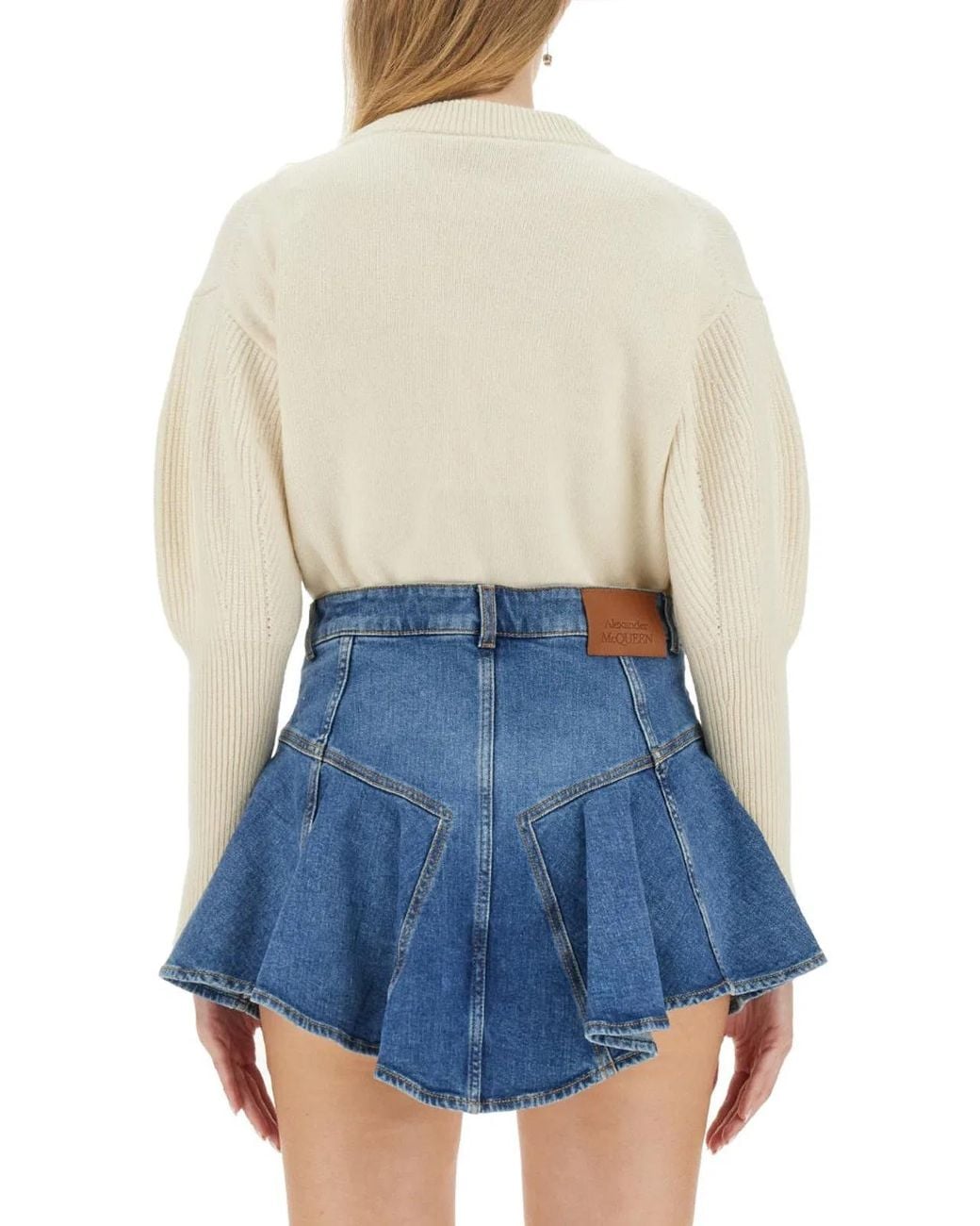 McQueen Blue Wool Jersey