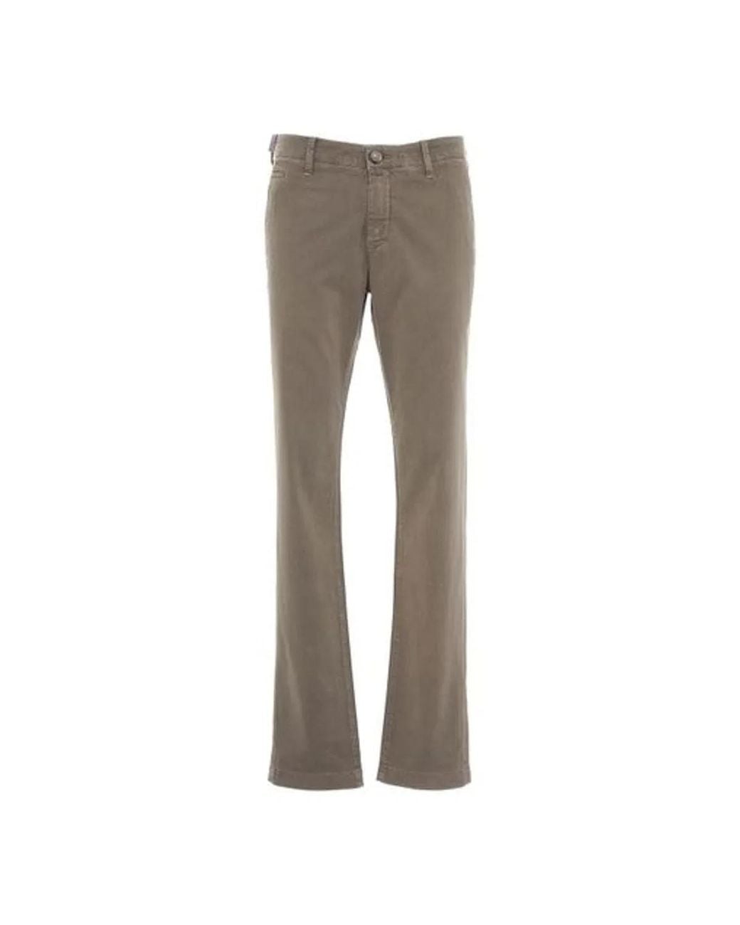 Jacob Cohen Gray Straight Leg Stretched Chinos for men