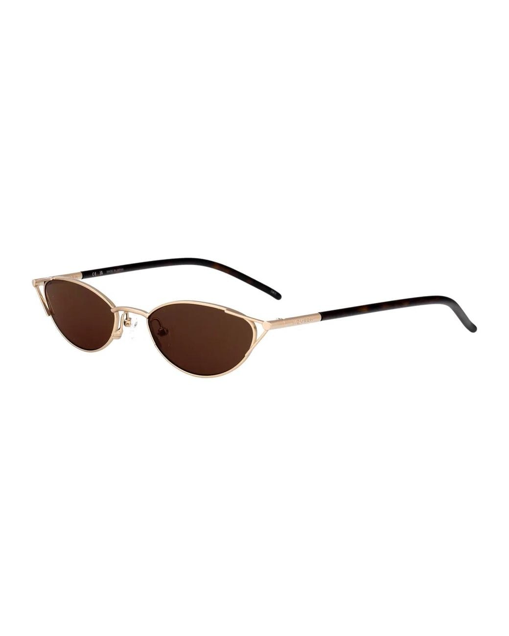 McQueen Brown Havana- Metal Sunglasses