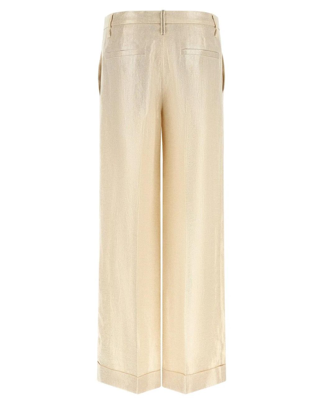 Brunello Cucinelli Natural Linen Casual Pants
