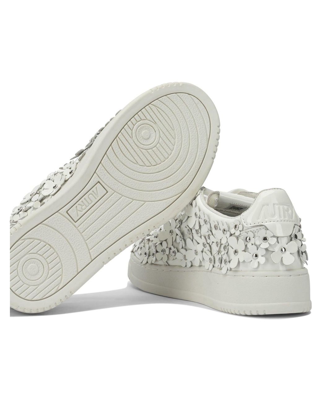 Autry White "Medalist Low Blooming" Sneakers