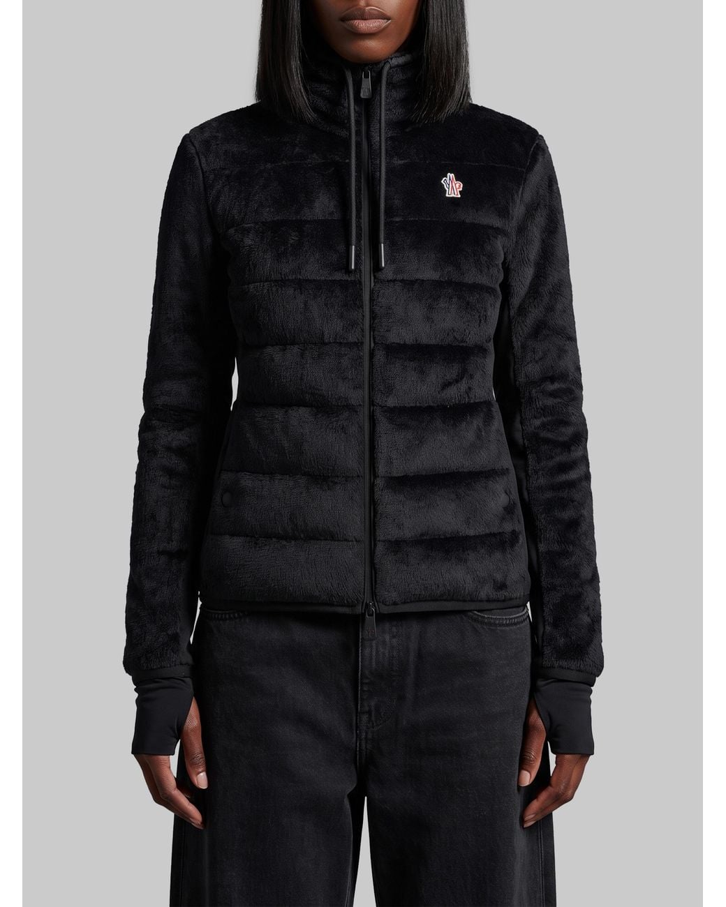 Moncler Black Zip Up Cardigan