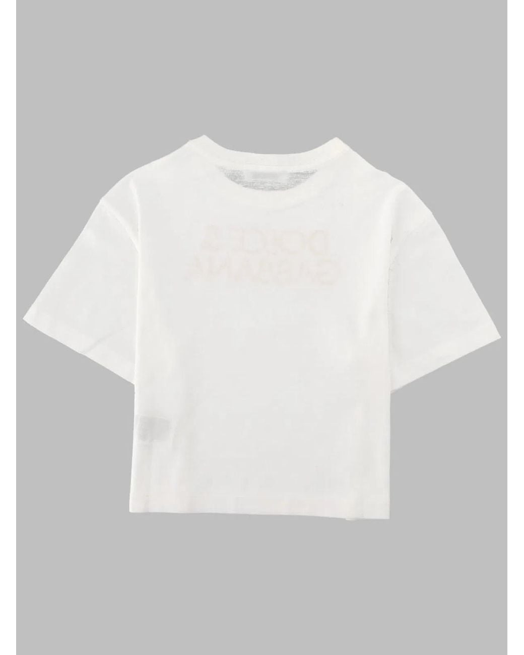 Dolce & Gabbana Gray Girls 100% Cotton Short-Sleeve T-Shirt