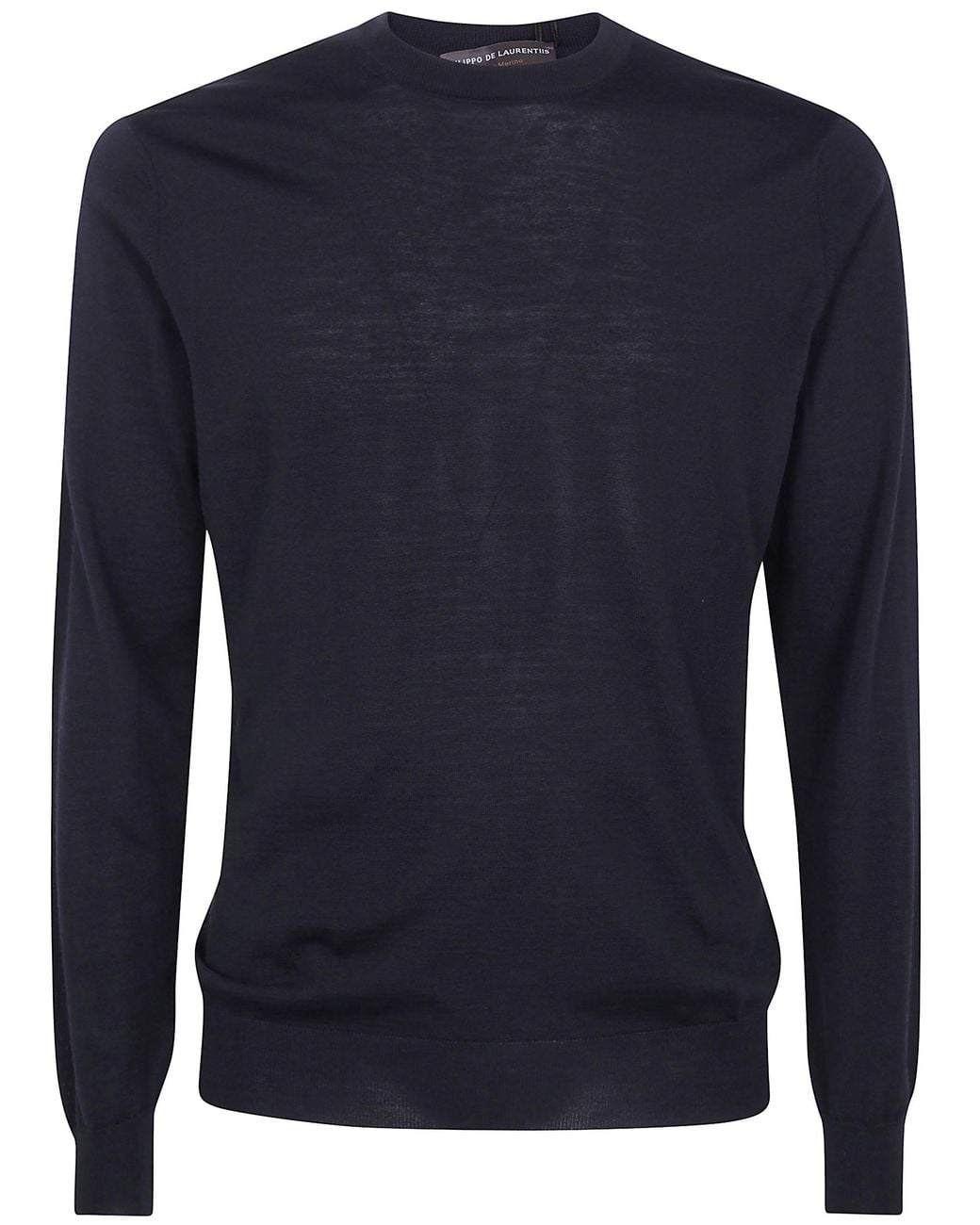 FILIPPO DE LAURENTIIS Blue Round Neck Sweater for men