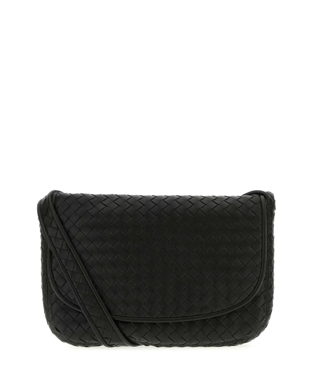 Bottega Veneta Black Dark Leather Crossbody Bag for men