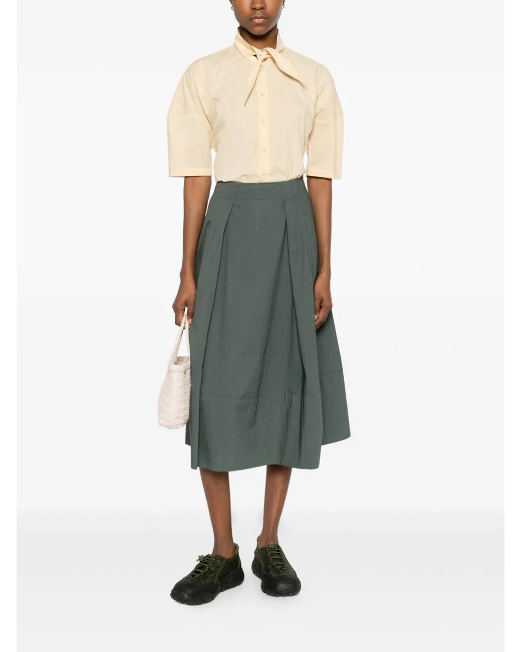 Woolrich Gray Cotton Long Skirt