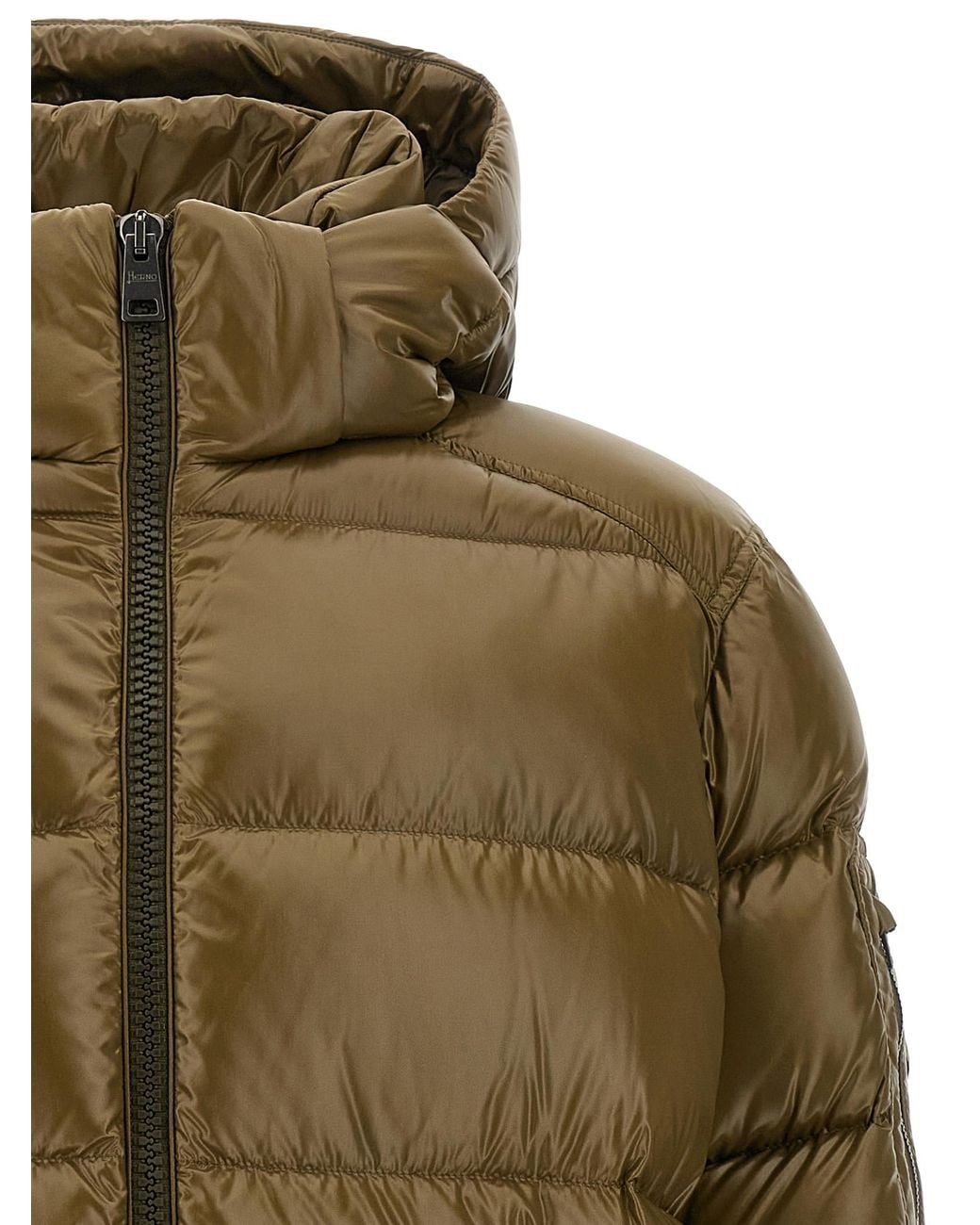 Herno Green Polyamide Full-Length Jacket for men