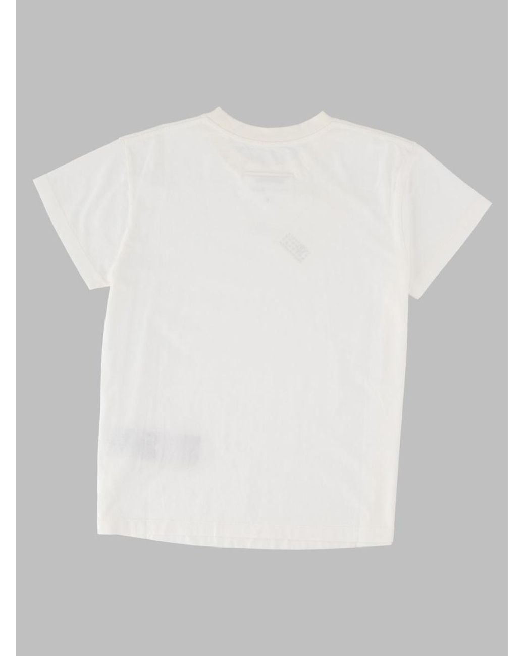 MM6 by Maison Margiela White T-Shirt Con Logo