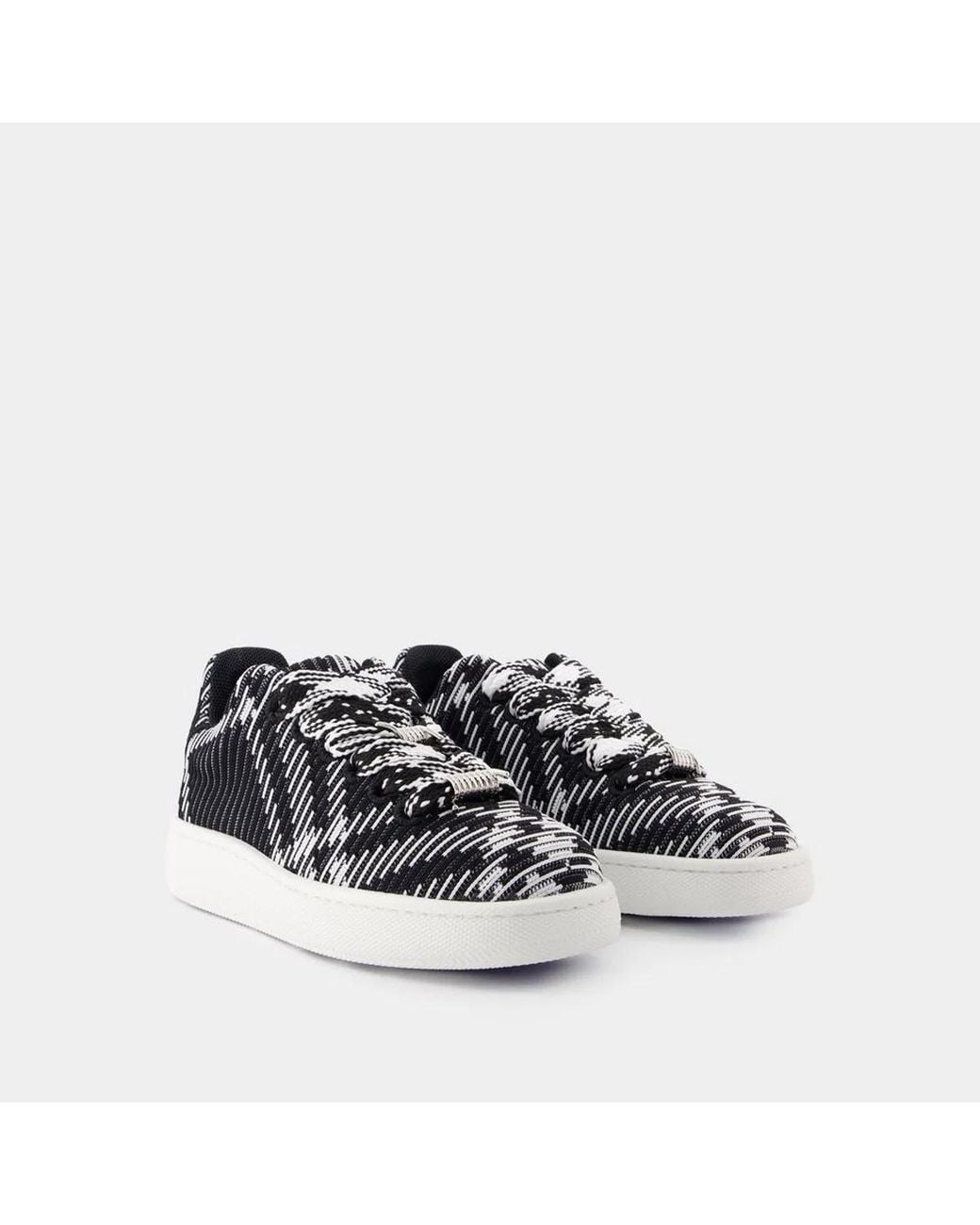Burberry Black Lf Box Knit Sneakers