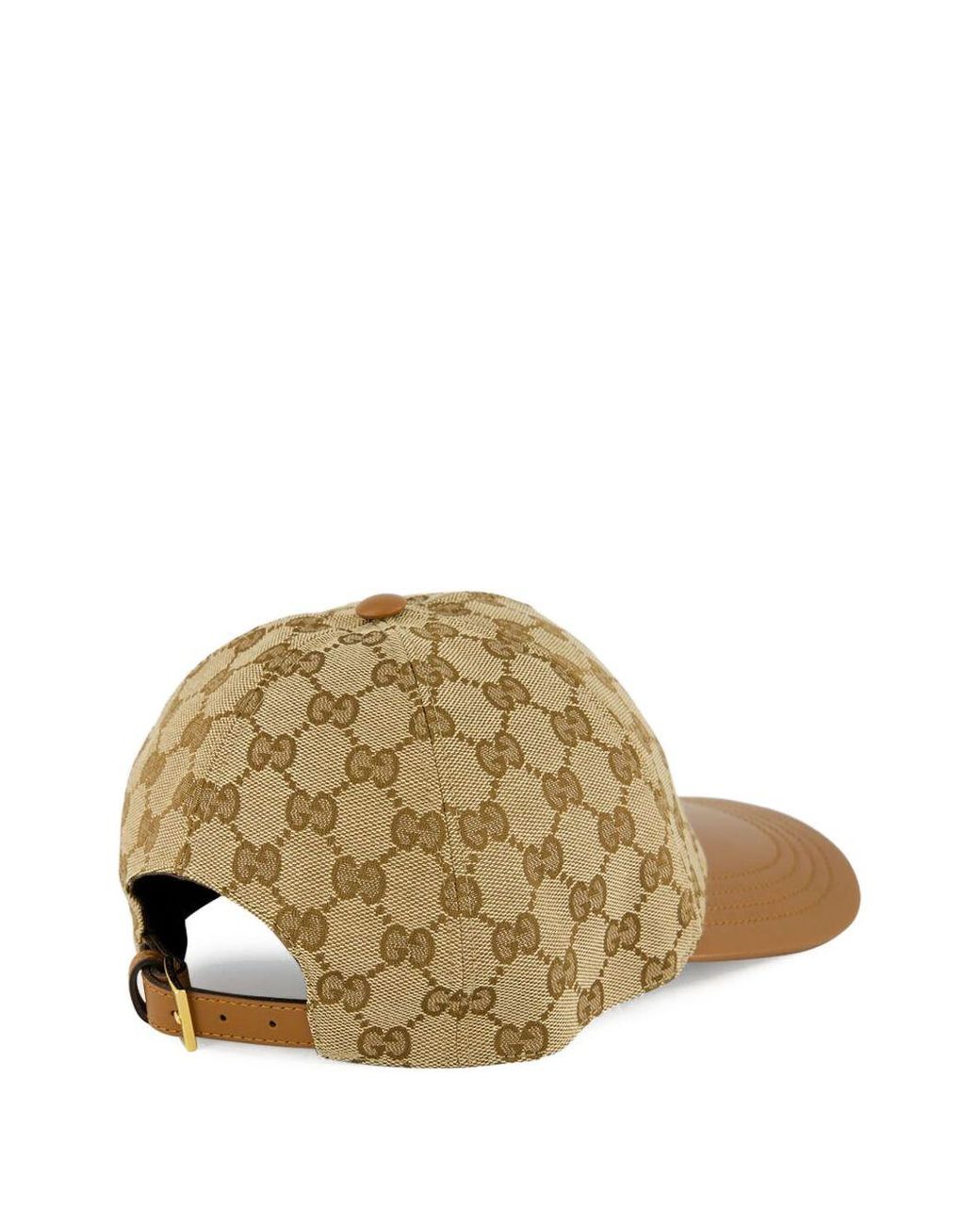Gucci Natural Baseball Cap With Leather Visor