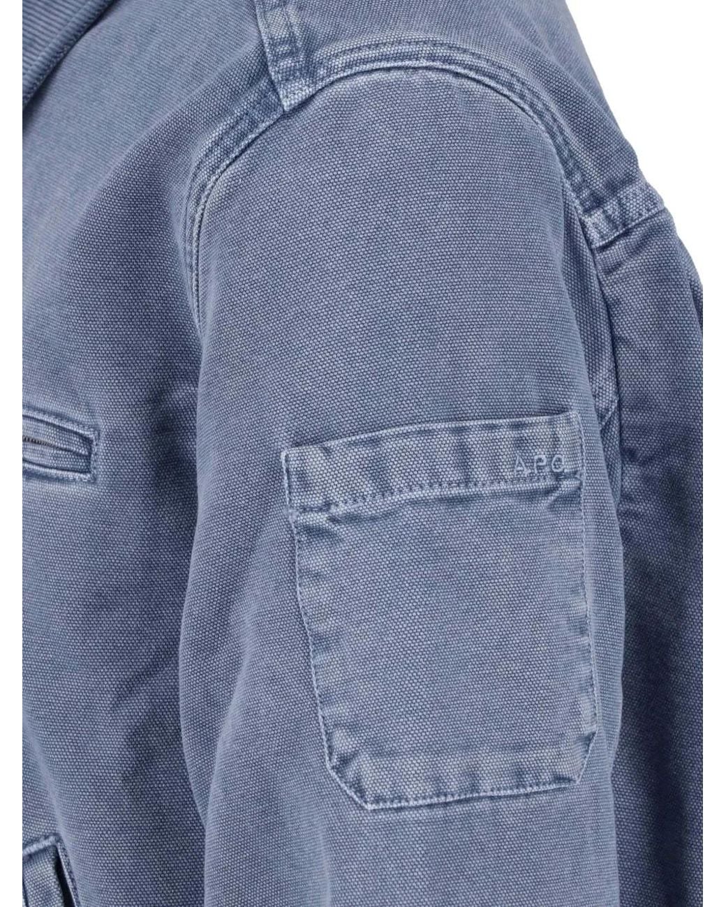 A.P.C. Blue Blouson Alexis for men