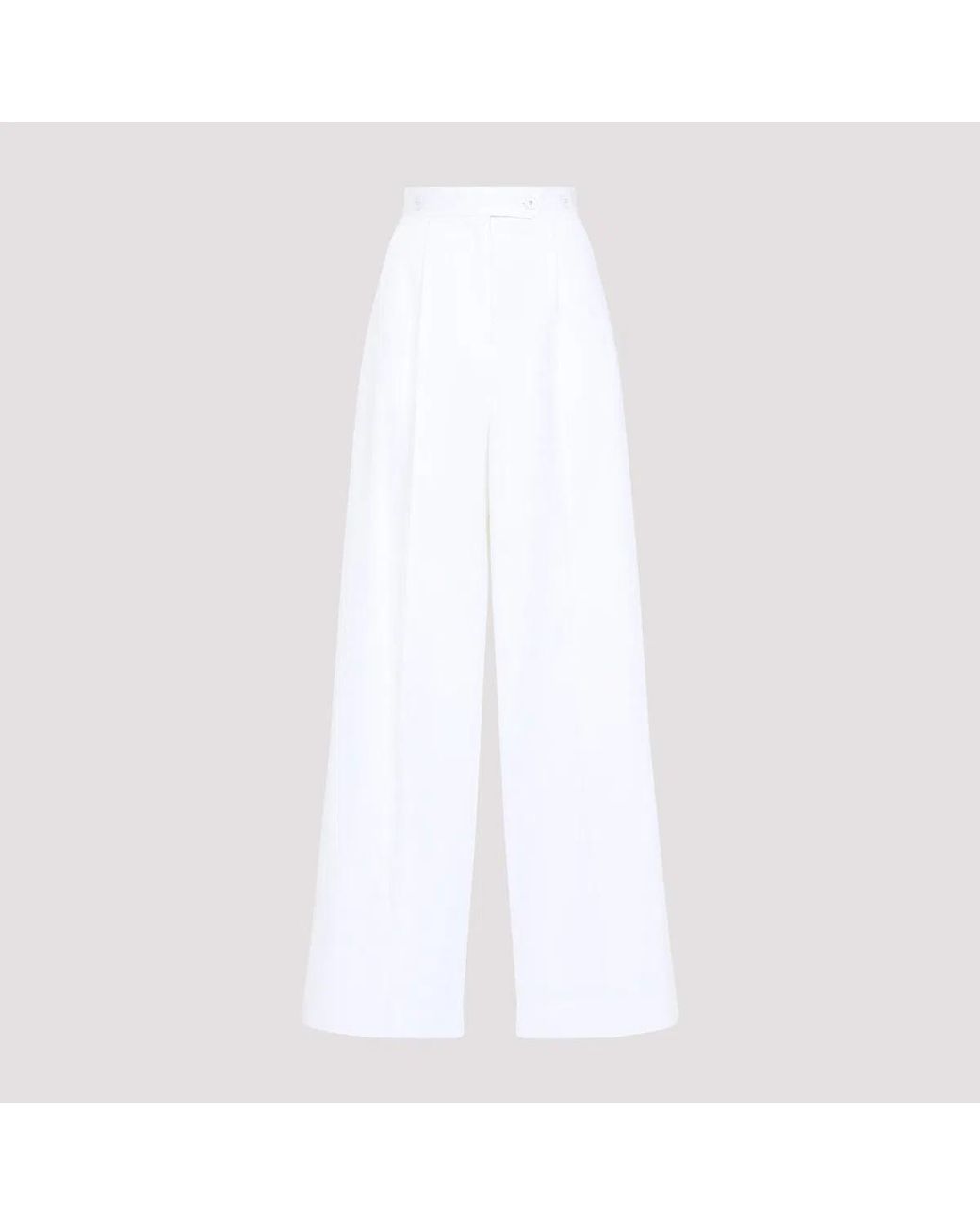 Givenchy White Wide Trousers