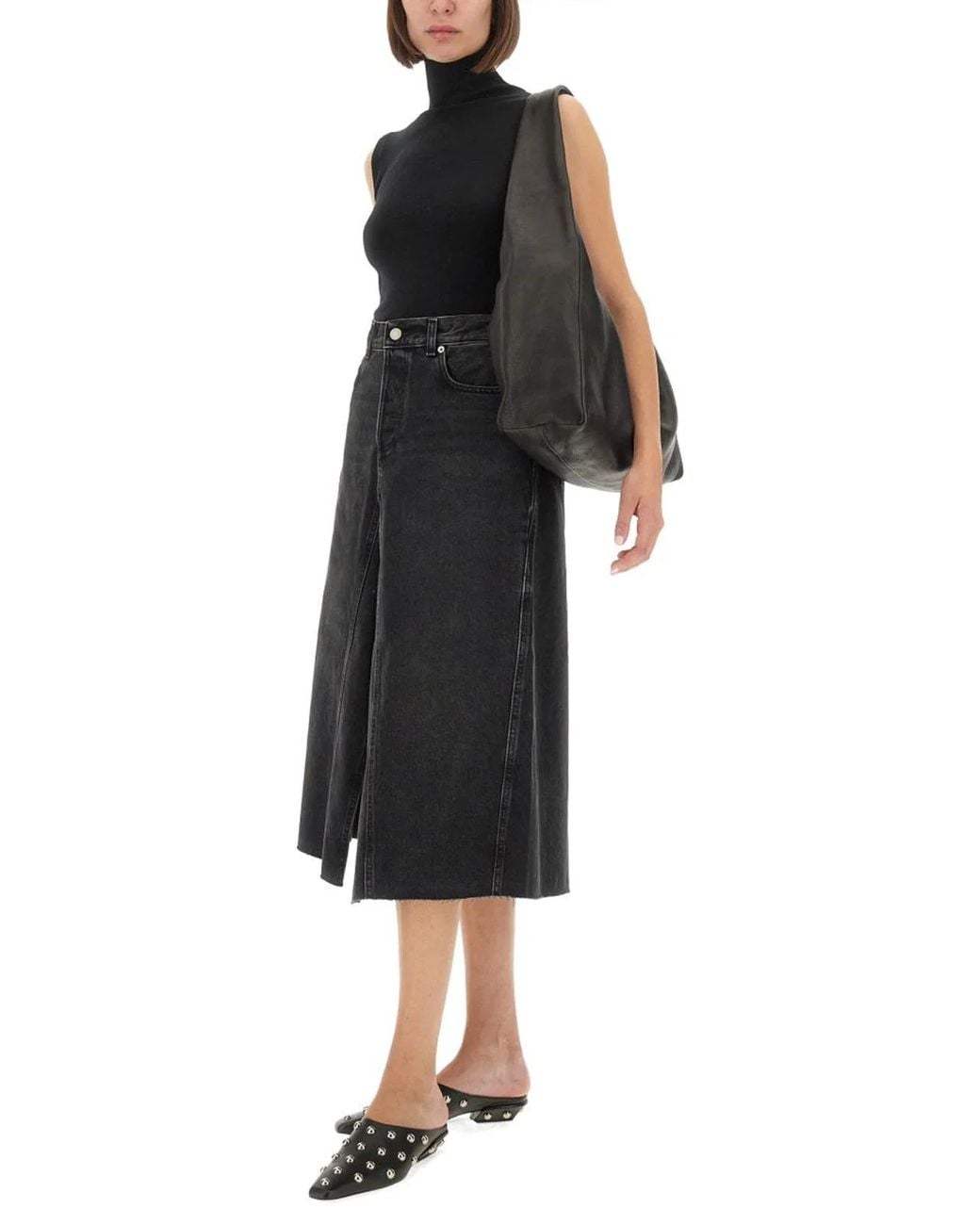 Max Mara Black Sleeveless Vertigo Jersey