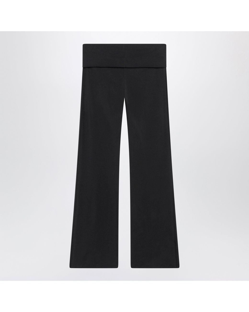 Skims Black Dark Fold-Over Waist Jogging Trousers For