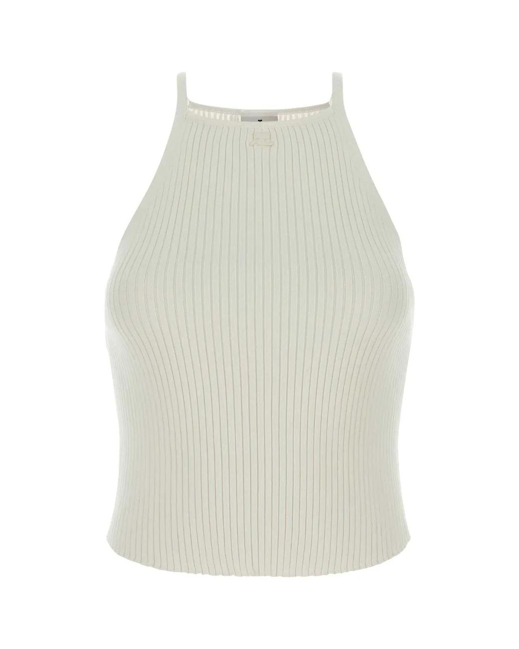 Courreges White Courregès Viscose Blend Tank Top
