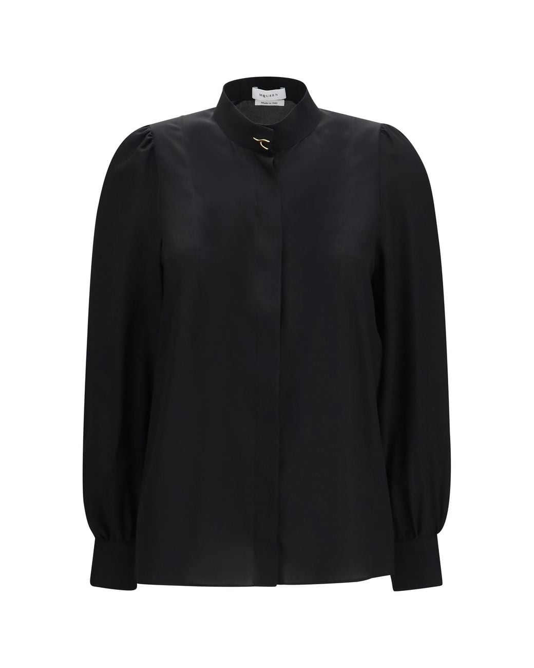 McQueen Black Wishbone Silk Shirt