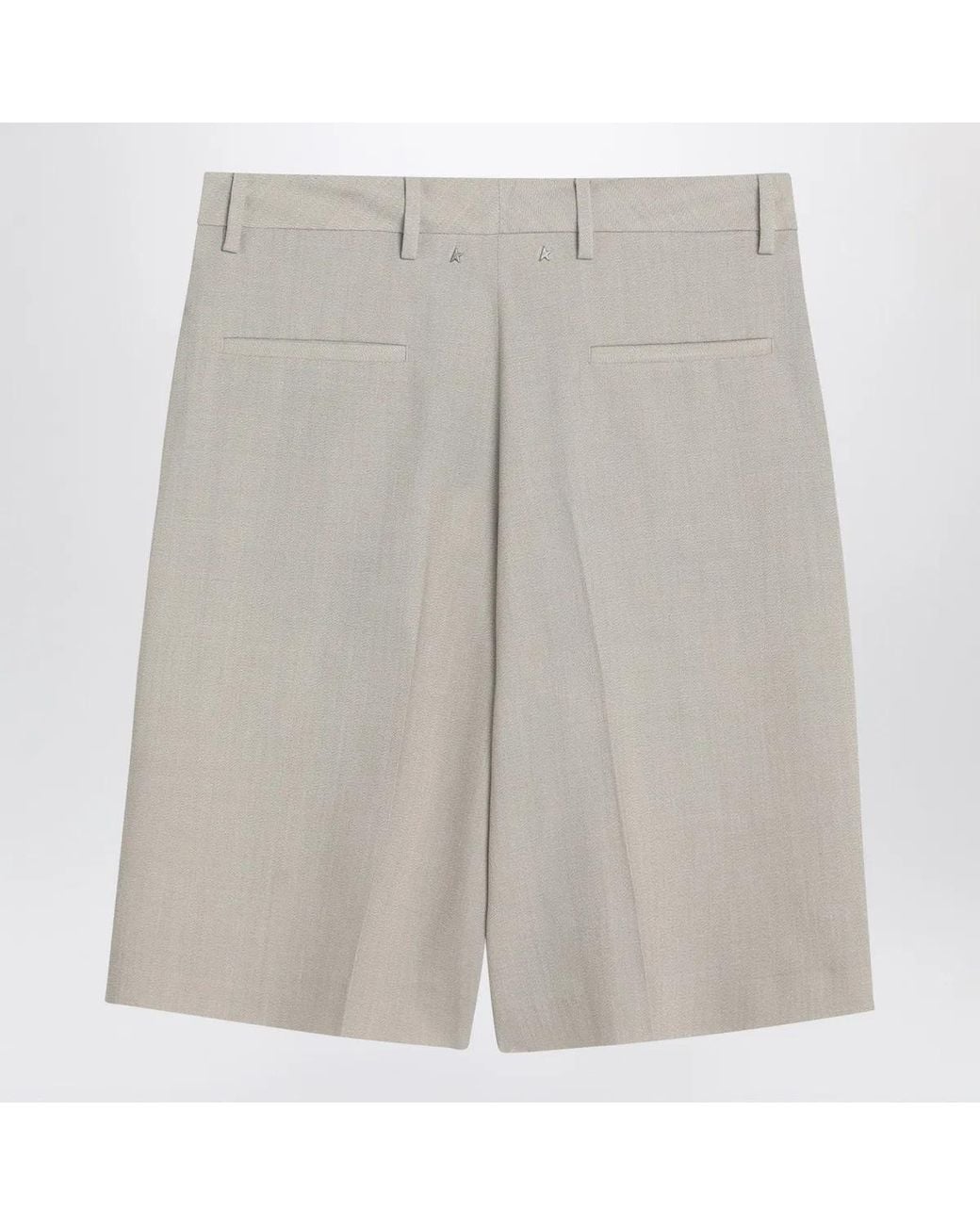 Golden Goose Deluxe Brand Gray Mélange Wool-Blend Bermuda