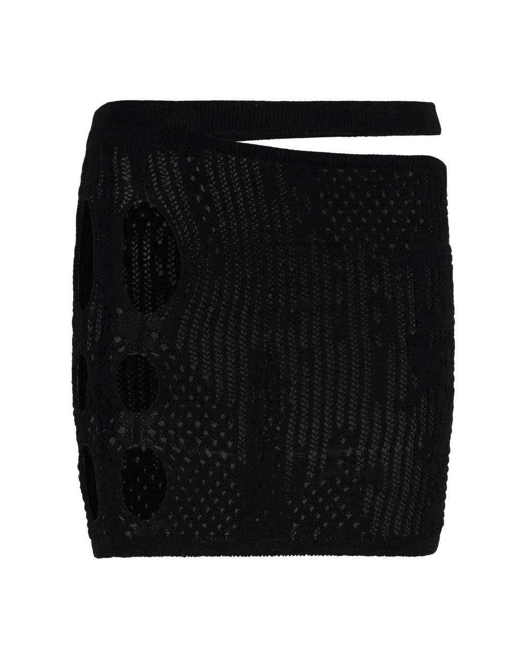 Roberta Einer Black Knitted Mini Skirt