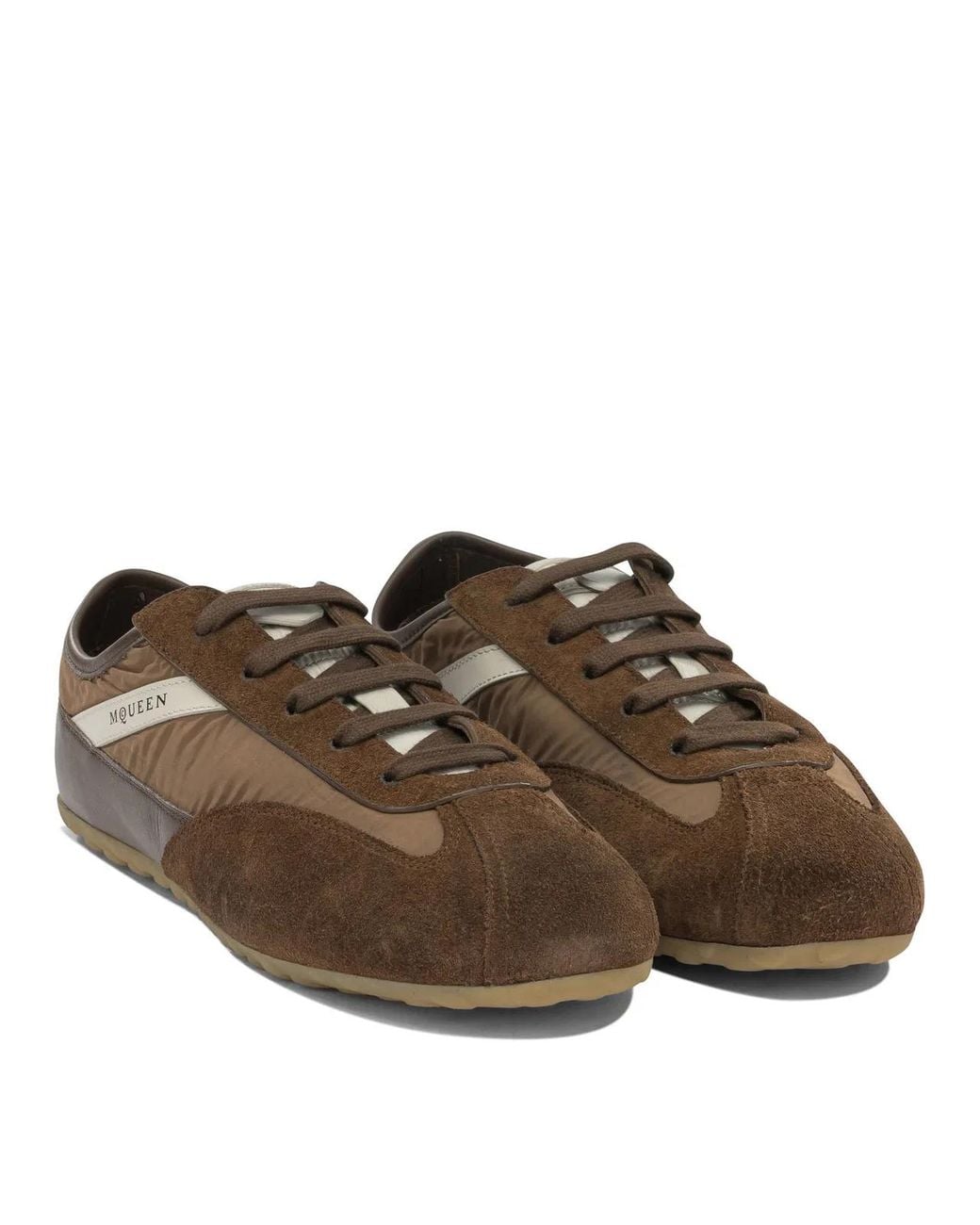 McQueen Brown Polyester Polyurethane Rubber Sneakers Slip-On for men