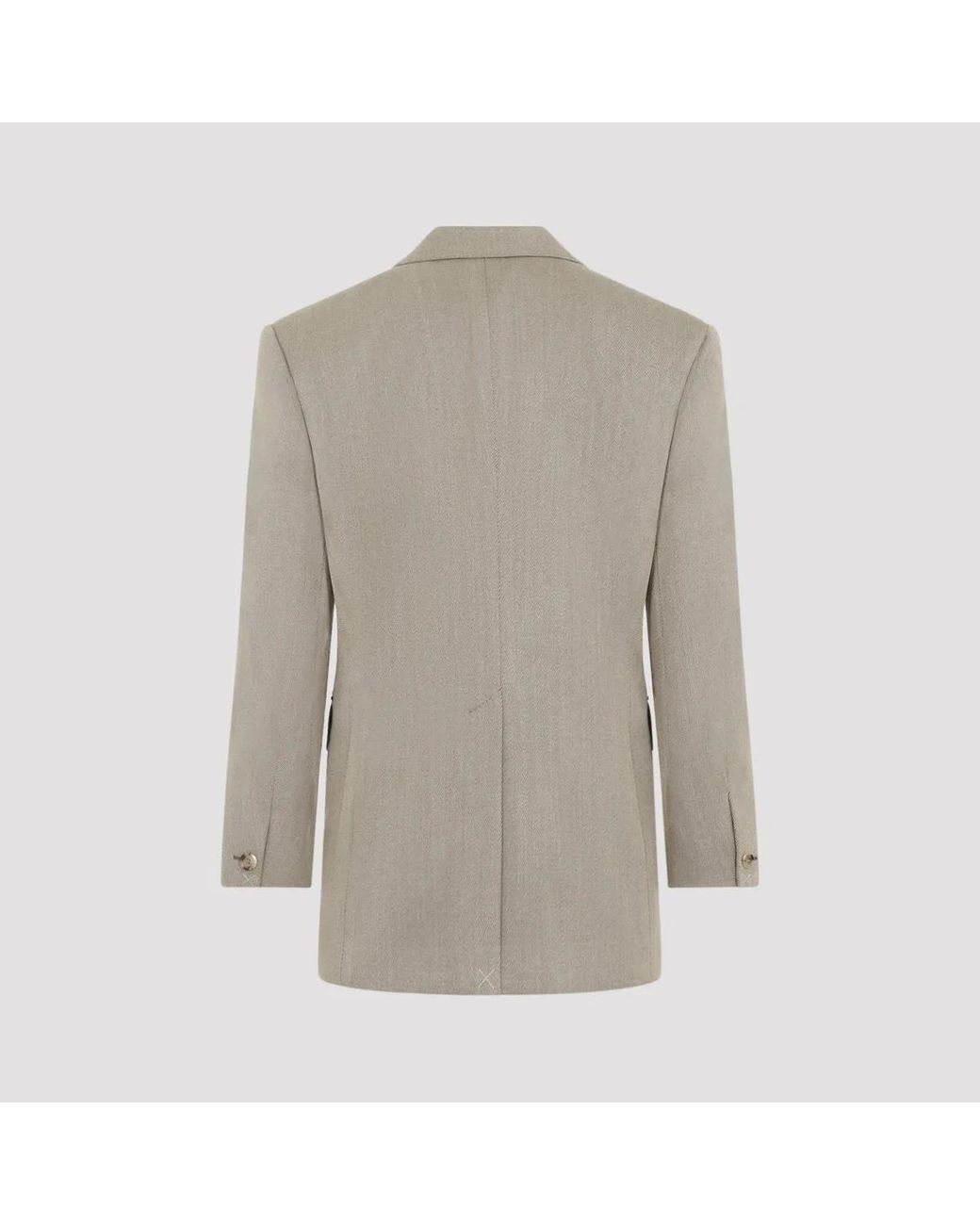 Céline Gray Colonne Wool Jacket for men